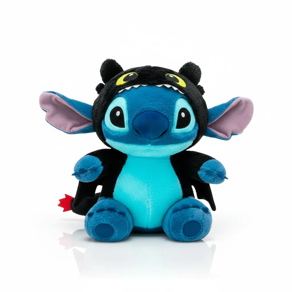 [0961-17] PELUCHE STITCH CON PIJAMA DE CHIMUELO 60CM
