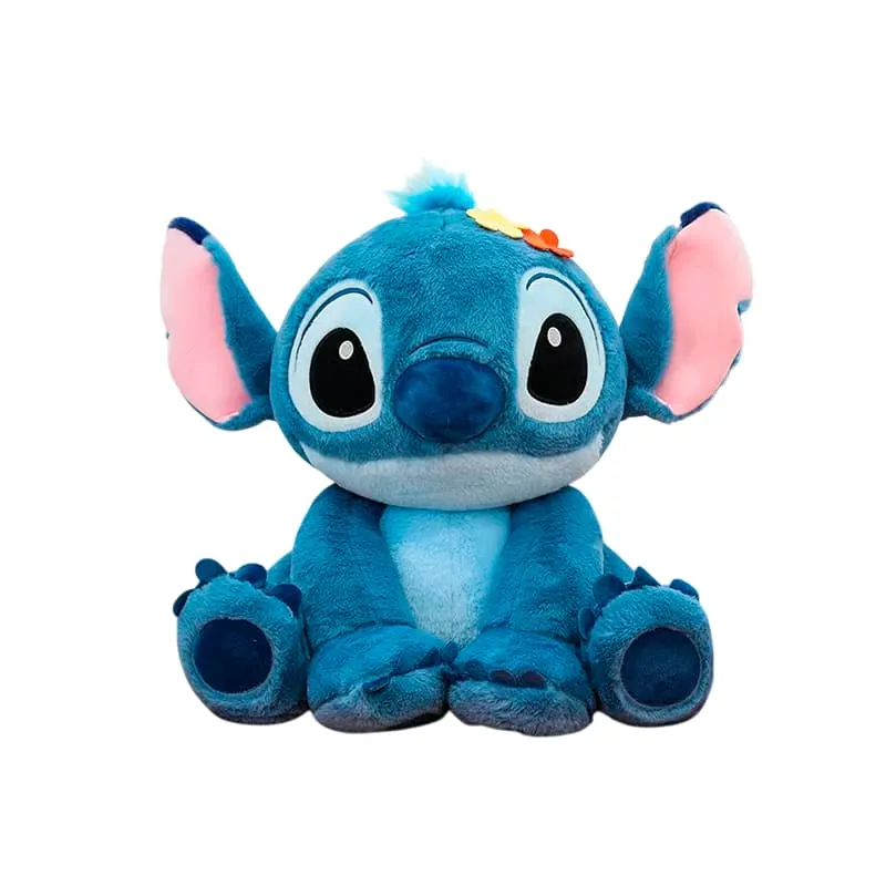 [0961-25] PELUCHE STITCH SENTADO CON FLOR 45CM
