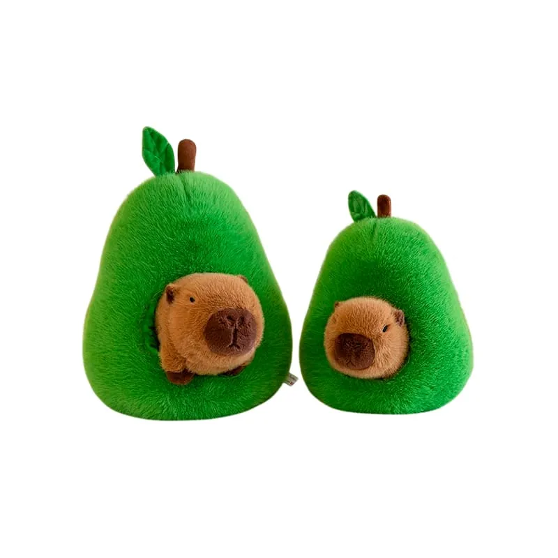 [0961-26] PELUCHE CAPIBARA EN AGUACATE 45CM