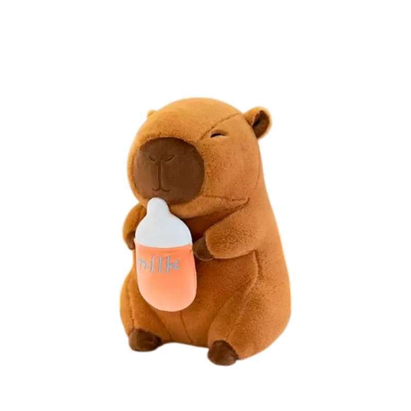 [0961-32] PELUCHE CAPIBARA CON BIBERON 40CM