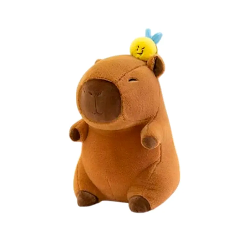 [0961-34] PELUCHE CAPIBARA CON ABEJA 40CM