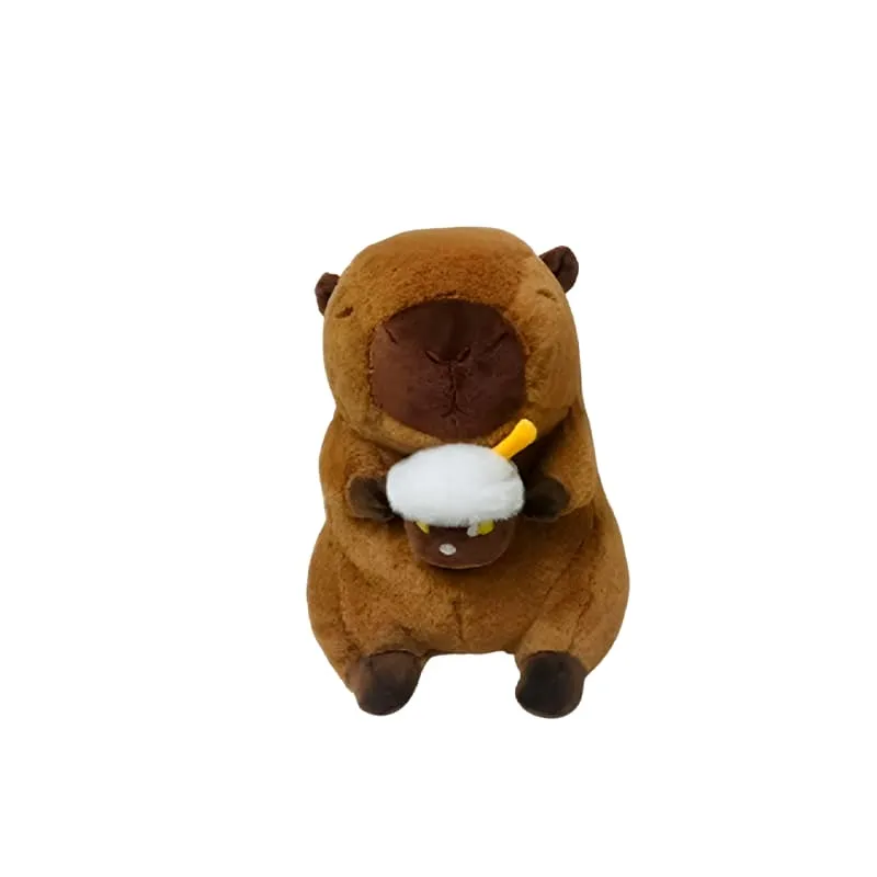 [0961-38] PELUCHE CAPIBARA CON MATCHA 30CM